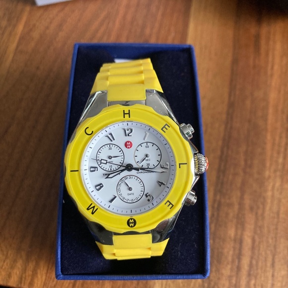 Michele Tahitian Jelly Bean Yellow 38mm Quartz - Picture 1 of 3